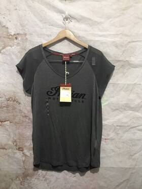 286438902 Indian Motorcycle Nwt Womens Chiffon Short Sleeves Lightweight Curve Hem M