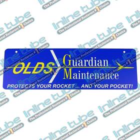 Inl14518 Inline Tube Oldsmobile Guardian Maintenance Metal Sign 6x18 Cutlass 442 W-30 W-31 Hurst Olds