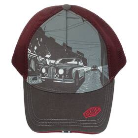 Jgch499rda Jaguar Genuine Apparel Heritage Trucker Adjustable Red And Gray Hat