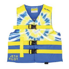 Jp22241bluyellowchild Jet Pilot Pistol Youth Nylon Cga Life Vest - Blue/yellow