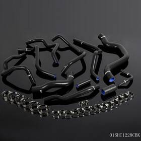 J-01shc1228cbk Jijiamotor13 Silicone Radiator Hose Black Fit For 2013-2016 Ford New Mondeo 2.0t