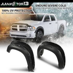 J-02rsa3725abk Jijiamotor13 4pcs Front And Rear Fender Flares Pocket Bolt Rivet Fit For 2019-20 Ram 1500