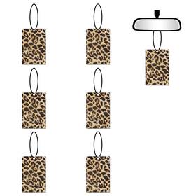 Jjlfresheners 760627769451 6 Pcs Leopard Print Car Air Fresheners Funny 0.17 Fl Oz Pack Of White