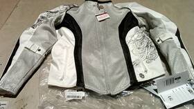 1250-0604 Joe Rocket Ladies Silver / Black White Cleo 2.2 Mesh Jacket - Lg