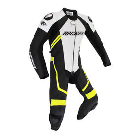 2050-0648 Joe Rocket Speedmaster 7 Black White 1-piece Race Suit Size 48