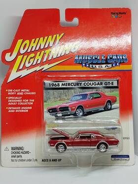 Johnny Lightning 090733292018 1968 Mercury Cougar Gt-e 427/428 In Orig Pkg With Trading Card Brand New 68