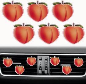 Jowxsx 760627773724 Peach Car Air Fresheners Vent Clips 6 Pcs Scented