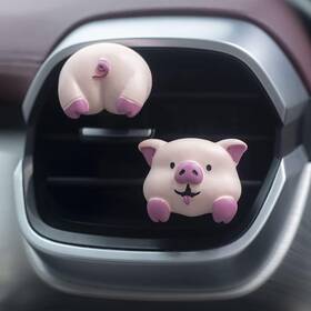 Ltzessus003937 Katutude Cute Air Vent Clips Creative Animal Head And Tail Cartoon Car Pig