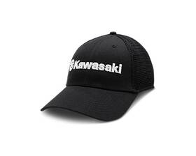 K003-4116-bk-ns Kawasaki River Mark Curved Bill Snapback Black Cap Adult