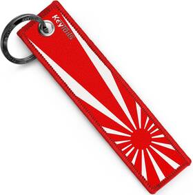 Keytails 601707789573 Keychains Premium Quality Key Tag For Jdm Cars Rising Sun - Red
