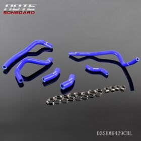 03shm6429cbl Kit Fit For Yamaha Vmax Vmx12 Silicone Coolant Radiator Hose Clamps Blue