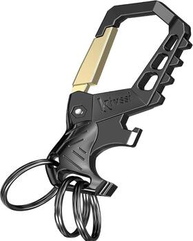 25215652 Kivssi Heavy Duty Metal Keychains Carabiner Clip Car Key 3.2in 1.25in 0.4in Gold
