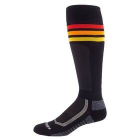Klim 198577051713 Aggressor Vented Sock Lg Gameday - Black Fiery Red Ember Orange