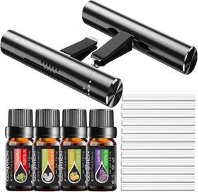 Jgb01 Kmsco Car Air Fresheners Scents Diffuser Vent Clips Perfume Essential Oil Black