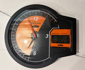 3pw220041600 Ktm Lc8 Wall Clock - Thermometer Humidity Orange Tachometer Racing See Photos