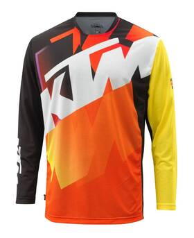 3pw240013202 Ktm Pounce Orange Off-road Shirt Motocross Jersey Small S Oem New