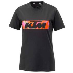 3pw240027903 Ktm Powerwear Womens Camo T-shirt - Black Medium