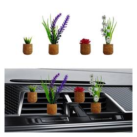 Lainloy-lnoy-067 Lainloy 4pcs Plant Air Freshener Vent Clip 3d Artificial Cute Mini Car Type 2