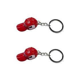 Lainloy-lnoy-396 Lainloy Car Hat Keychain Cool Metal With Key Ring 2pcs Red