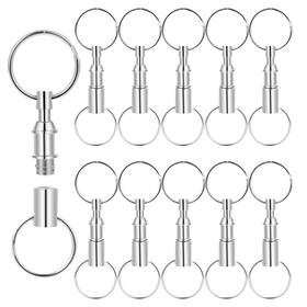 683692 Larrel 1 Mtdbnxji 11 Pcs Quick Release Keychain Detachable Key Ring One Size Sliver