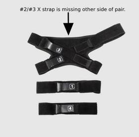4015300301 Leatt Protective Used C-frame Carbon Strap Kit L/xl-
