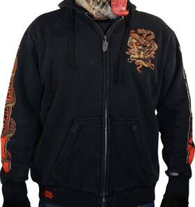 Hd84075xxl Lethal Threat Venom And Velocity Zip-up Hoodie - Black 2xl