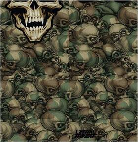Ns90802 Lethal Threat Neck Scarves Skull Camo Green Osfm One Size Fits Most