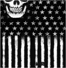 Ns90805 Lethal Threat Neck Scarves America Skull Black Osfm One Size Fits Most