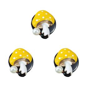 Lhdos-lds-162 Lhdos 3pcs Mushroom Car Dashboard Air Vent Trim Clips Refillable Yellow