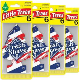 Little Trees 076171670687 Car Air Freshener Hanging 4 Count Pack Of 6 Fresh Shave