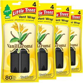 52732 Little Trees Car Air Freshener Vent Wrap 4 Count Pack Of Vanillaroma