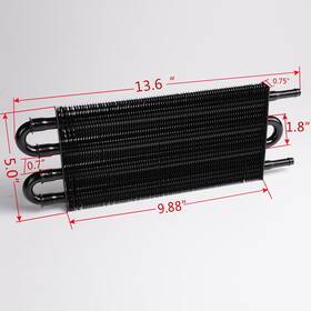 Big6710 Liugou74 Fit For Auto/mt Radiator Universal Aluminum Remote Transmission Oil Cooler Kit