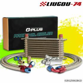 Big6867 Liugou74 Fit For Universal 10 Row Aluminum Transmition Oil Cooler Filter Adapter Set New