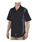 Ls524bkchm Dickies Short Sleeve Shirt Mens Black And Charcoal Medium