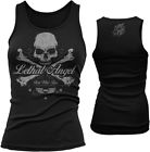 Lt20389m Lethal Threat Womens Skull Crossbones Tank Top Medium Black
