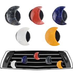 C0300062 Luneclat Car09 2 Crystal Moon Car Vent Clips Accessories - 5pcs 1 Ounce Pack Of 5