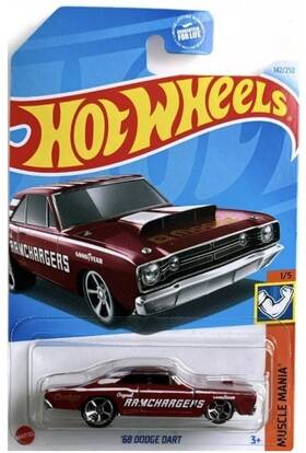 Mattel 194735188994 1968 Dodge Dart Inch Ramchargers Drag Racer In Orig Pkg Mint Brand New 1967 Sim
