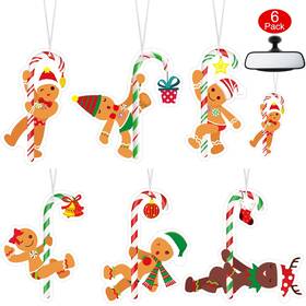 Fresheners-68 Maxcheck 6 Pcs Christmas Gingerbread 1 Count Pack Of Red Green Brown