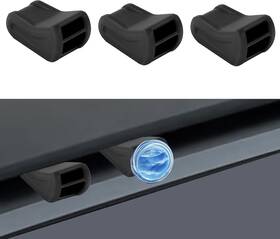 Dy1806-ygq Maxqzin 3pcs Air Freshener Adapter Compatible With Tesla Model 3 And Y Car Black