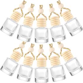 Meetcute 710654043291 10pcs Aromatherapy Car Diffuser Necklace Vehicle Air Freshener Gold