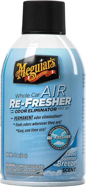 G16602 Meguiars Whole Car Air Refresher Odor Eliminator Spray Sweet Summer Breeze