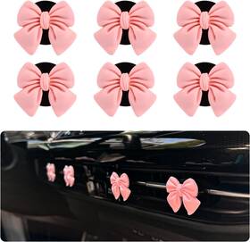 Ra0565pb Meorain 6pcs Pink Bow Car Air Vent Clips Coquette Girly Interior
