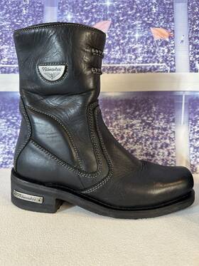 Mb229 Milwaukee Motorcycle Boots Black Shifter Inside Zip Womens Size 9