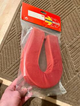 K3003-rd Momo Safety Collar Kart Neck Support Adult Size Red Color