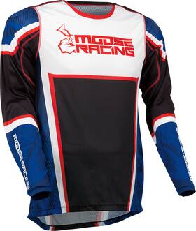 2910-7404 Moose Offroad Agroid Jersey - Red/white/blue/black Custom Fit Vehicle Fitment