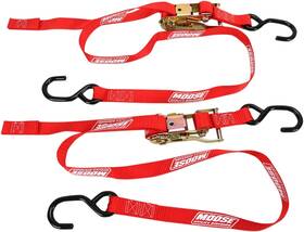 3920-0298 Moose Racing Heavy-duty Tie-downs 1 Inch Ratcheting - Red #3920-0298