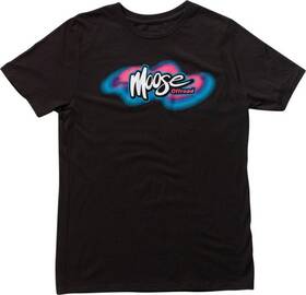 3032-3509 Moose Utility Racing Youth Retro T-shirt Medium Black