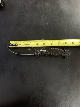 15c96 Mopar New Official Jeep Logo Premium Falcon Rescue Folding Pocket Knife Black