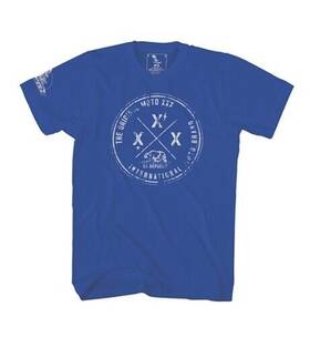1024-166 Moto Xxx Open Box Mens International T-shirt Blue Size Xx-large
