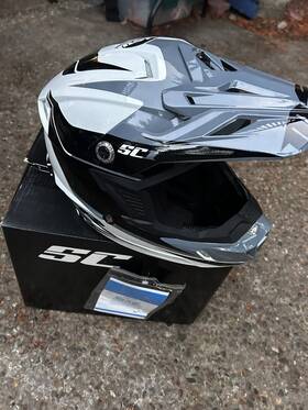 9328076-xl Msr Sc1 Phoenix Mx Dirtbike Helmet Black /silver/white - Adult Md